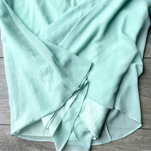 Bill Levkoff Chiffon Strapless Sweetheart NecklinePleated Bodice Maxi Dress - Picture 7 of 14